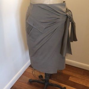 Worth wool wrap skirt